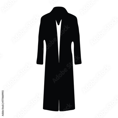 Stylish black overcoat silhouette for fashionable fall and winter wardrobe options