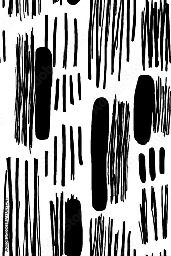 Minimalist black and white abstract pattern for modern design projects