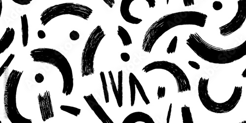 Minimalist abstract black and white arcs for modern art design