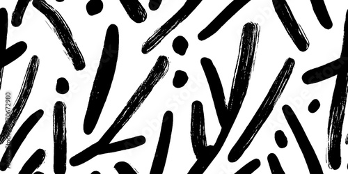Minimalist black and white branch pattern design for modern decor