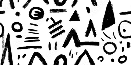 Minimalist abstract black and white cheese-inspired pattern for modern design