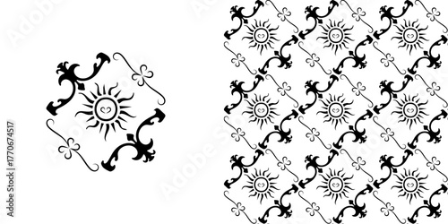 Seamless Decorative Floral Ornament Pattern