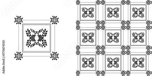 Vintage Seamless Flower Pattern