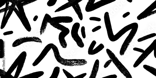 Minimalist black and white abstract pattern of festive stars for modern design