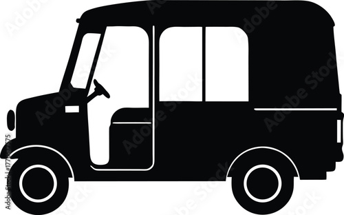 Tuk tuk taxi logo template vector
