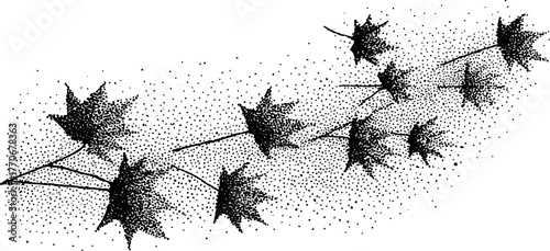 Intricate black and white frost pattern design for winter decor and art prints