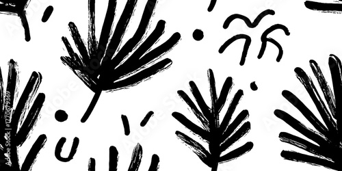 Minimalist abstract pine needle pattern for design and decoration