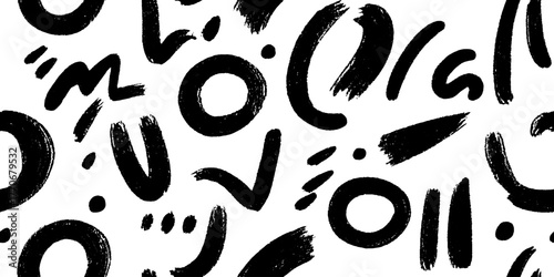 Minimalist black and white rain drop pattern for modern design