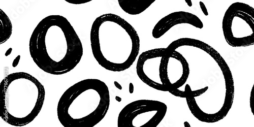 Minimalist black and white abstract pumpkin pattern for design projects