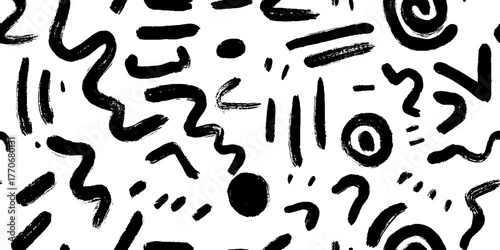 Minimalist abstract black and white spiral pattern for modern design