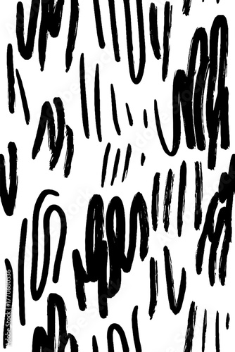 Minimalist abstract black and white vertical arcs pattern for graphic design