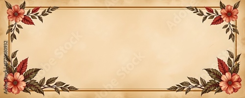 Vintage Frame Border with Retr