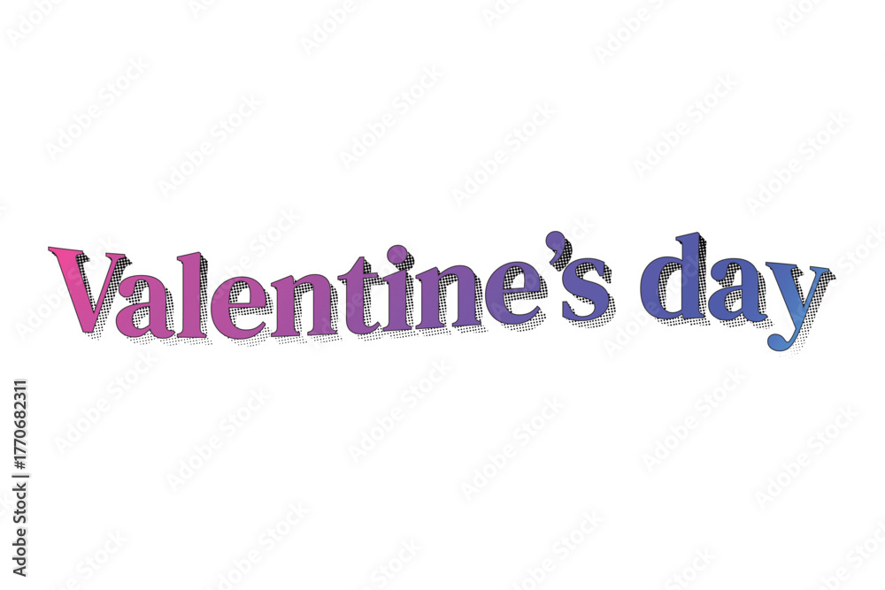 Fototapeta premium Gradient valentine's day lettering typography isolated eps 10