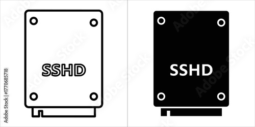 Solid state hybrid drive icon, a storage device that combines the features of both