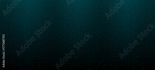 Blue digital background with halftone pattern of glowing dots. Modern technology grid for data visualization and big data concept.