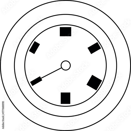 Business Time Management Icon – Productivity Meter Stopwatch Vector