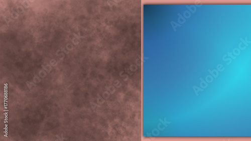 Abstract artistic texture design with blue gradient and brown canvas style surface graphic resource image