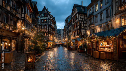Marché de noël à Strasbourg, Alsace.