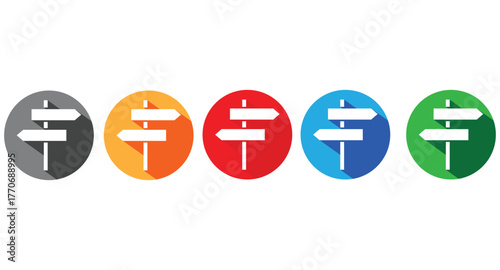 Signpost simple minimalist Vector icon.