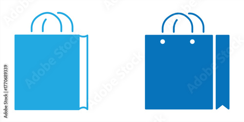 shopping bag icon, shopping bag sign, vector illustration