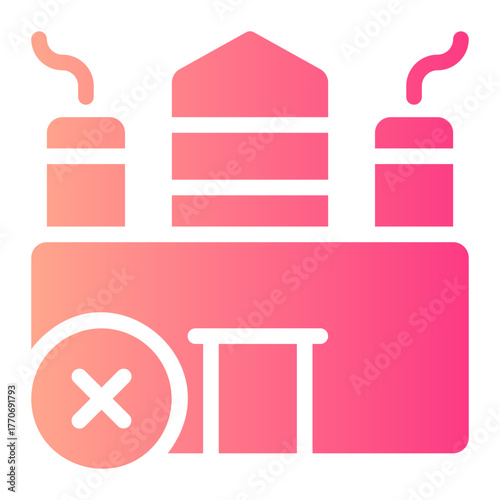 temporary business suspension gradient icon