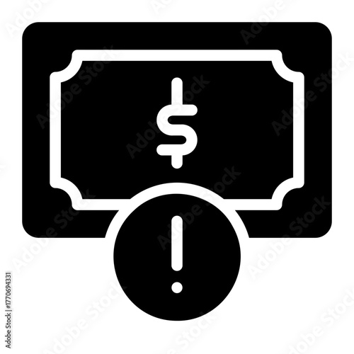 economic crisis glyph icon