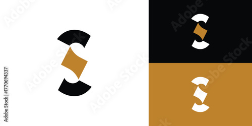 Modern and Unique letter S initials logo design