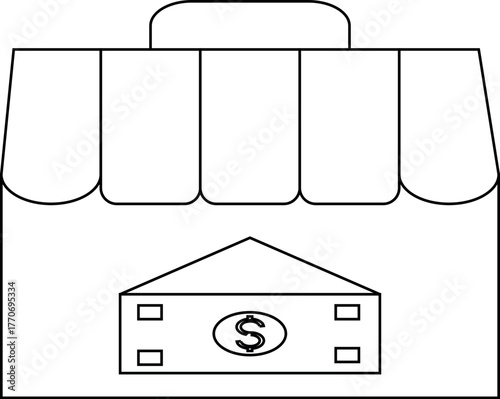 Retail Business Store Icon – Small Business Finance Vector