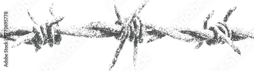 Barbed wire texture fence sharp