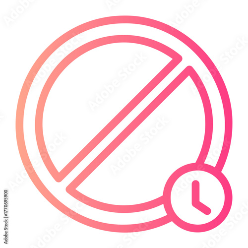 temporary business closure gradient icon