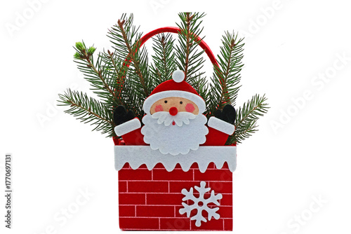 Fotografie Petit sac en feutrine du père Noël