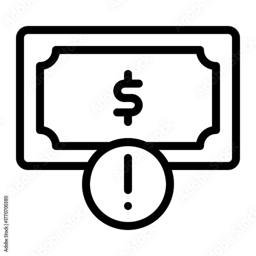 economic crisis line icon