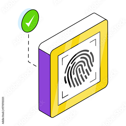 Modern design icon of fingerprint scan