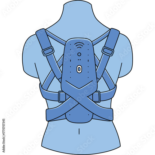 Wearable Posture Corrector on Mannequin device back support health wellness technology ergonomics