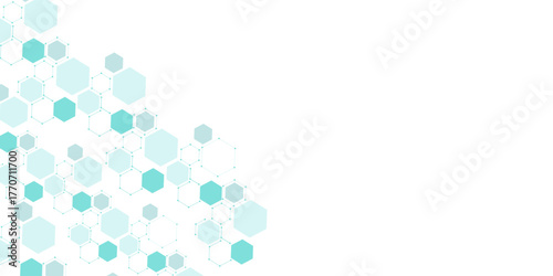 Green hexagons pattern for medical vector eps10