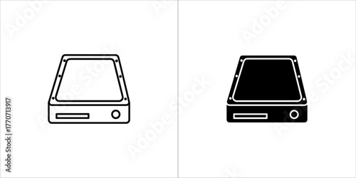 External hard drive icon, a portable storage device that connects to a computer via usb