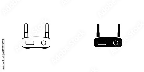 Illustration of a wireless router, providing internet connectivity
