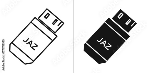 Illustration of a jaz drive, a vintage removable storage device