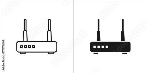 Wireless router vector icon for web design and mobile app