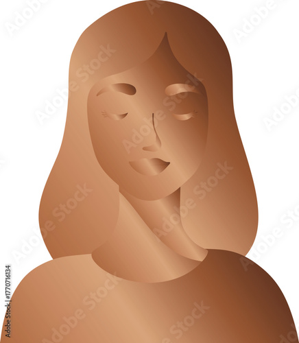 Bronze Woman with Gradient