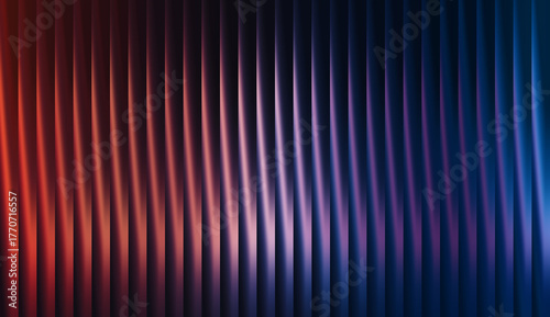 Tableau sur toile Abstract of Red, Purple, and Blue with vertical lines and a soft, modern appearance