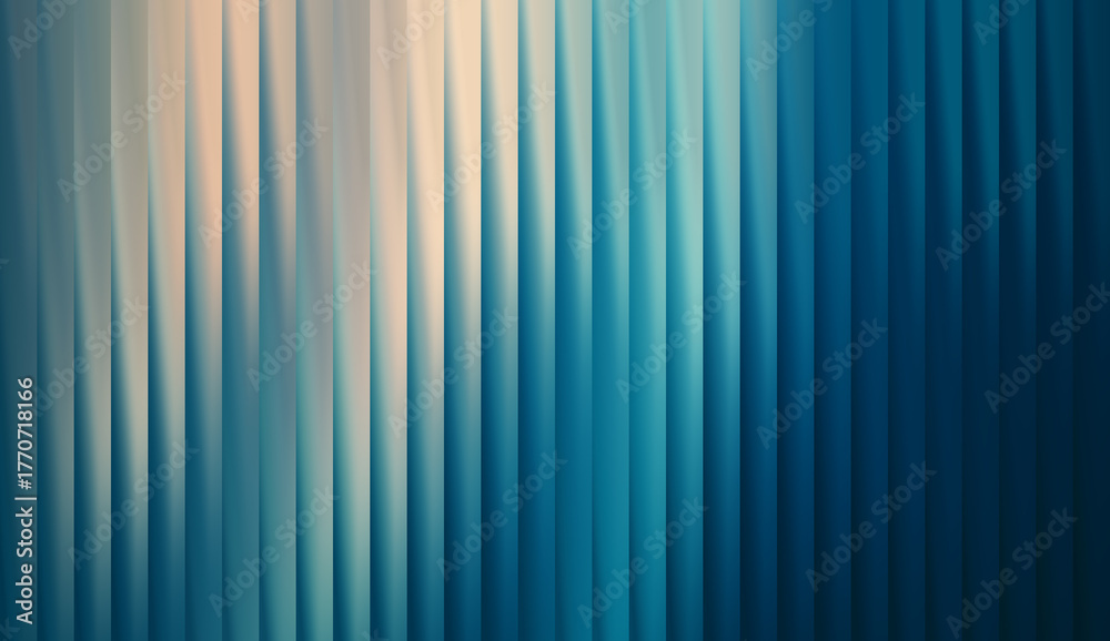 Fototapeta premium Light blue pastel gradient abstract wavy striped background