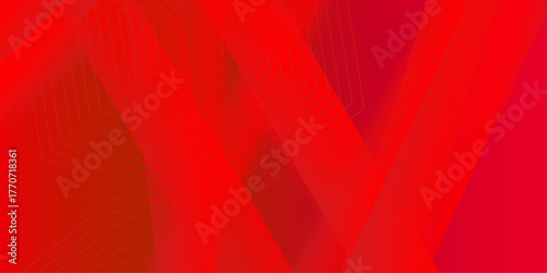 Red gradient banner background. abstract texture digital bright cover. Red polygonal background with golden lines. Landing page dynamic cover. Diagonal strips pattern. . Vector illustration .
