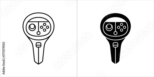 Soil moisture meter icon, moisture sensor for gardening