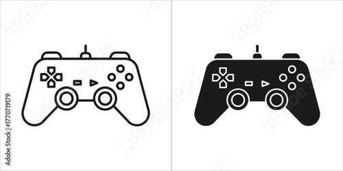 Video game controller icon, gamepad symbol for web design