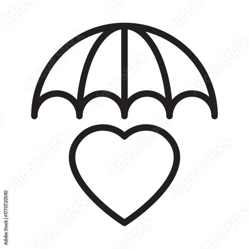 Insurance healthcare icon vector illustration design template in trendy style