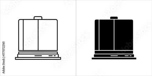 Outline and silhouette of a humidifier for air moisture