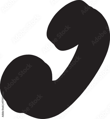 Bright green vintage style telephone handset illustration