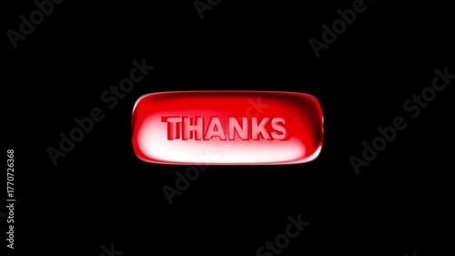 Red Crystal Alert Notification Button for Social Media