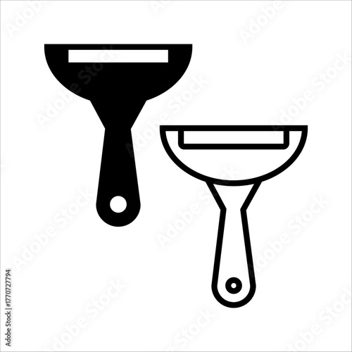 paring knife icon set